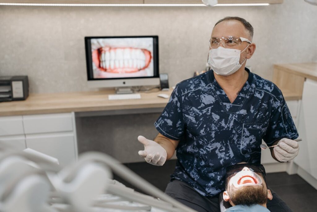 Dentist Wearing a Mask