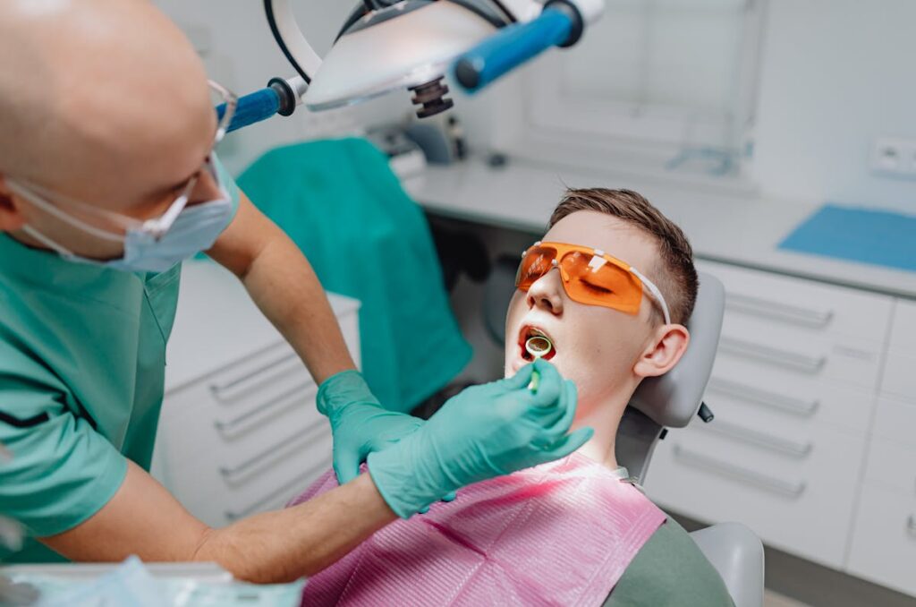 A Man Performing Oral Examination